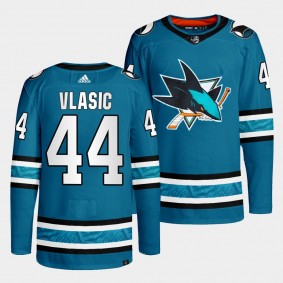 San Jose Sharks 2022-23 Home Marc-Edouard Vlasic #44 Teal Jersey Primegreen Authentic