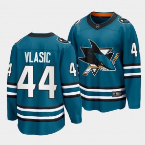 San Jose Sharks #44 Marc-Edouard Vlasic Home 2022-23 Teal The Evolve Jersey