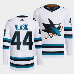 Marc-Edouard Vlasic #44 San Jose Sharks 2022-23 Away White Jersey Primegreen Authentic