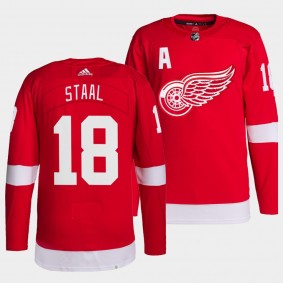 Marc Staal #18 Red Wings Home Red Jersey 2021-22 Pro Authentic