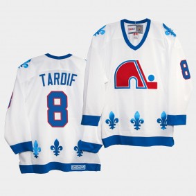 Marc Tardif Quebec Nordiques Vintage Heritage White Replica Jersey