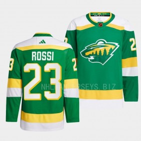 Reverse Retro 2.0 Marco Rossi Minnesota Wild Authentic Pro #23 Green Jersey 2022