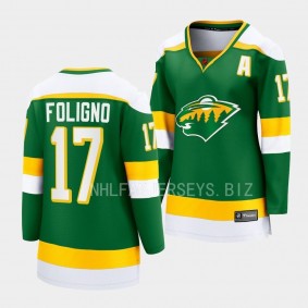 Marcus Foligno Minnesota Wild 2022 Special Edition 2.0 Women Breakaway 17 Jersey Retro