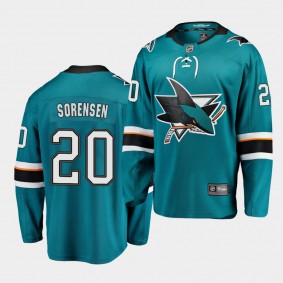 Marcus Sorensen #20 Sharks 2018 Premier Home Men's Jersey