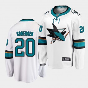 Marcus Sorensen #20 Sharks Breakaway Away Men's Jersey