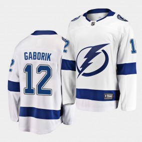 Marian Gaborik Lightning #12 Away Breakaway Player Jersey White