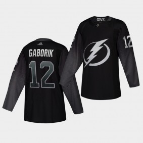 Marian Gaborik #12 Lightning 2020-21 Alternate Authentic Black Jersey