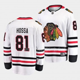 Chicago Blackhawks Marian Hossa Retirement 2008-2018 White Away Jersey Men's