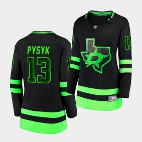 Mark Pysyk Stars #13 2020-21 Third Blackout Replica Women Jersey