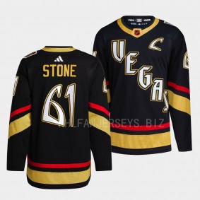 Vegas Golden Knights 2022 Reverse Retro 2.0 Mark Stone #61 Black Primegreen Authentic Jersey Men's