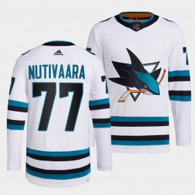 Markus Nutivaara #77 San Jose Sharks 2022-23 Away White Jersey Primegreen Authentic