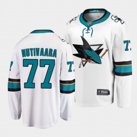 Markus Nutivaara San Jose Sharks 2022 Away White Breakaway Player Jersey Men