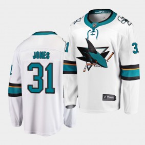 Martin Jones #31 Sharks Breakaway Away Men's Jersey