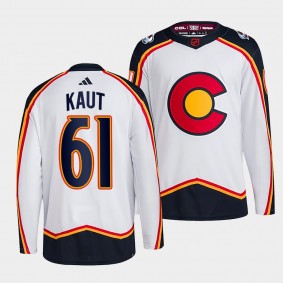 Reverse Retro 2.0 Colorado Avalanche Martin Kaut #61 White Authentic Primegreen Jersey 2022