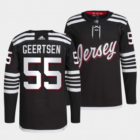 New Jersey Devils Mason Geertsen Alternate #55 Black Jersey Authentic Pro