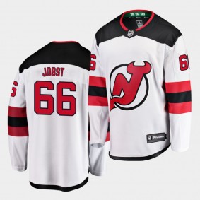 Mason Jobst New Jersey Devils Alternate Men White 2021 Trade Jersey