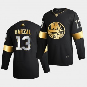 New York Islanders mathew barzal 2020-21 Golden Edition Limited Authentic Black Jersey