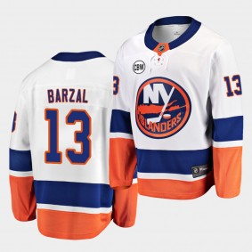 Mathew Barzal #13 Islanders 2018-19 Breakaway Away Men's Jersey