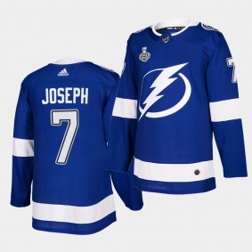 Mathieu Joseph #7 Lightning 2021 Stanley Cup Final Blue Authentic Jersey