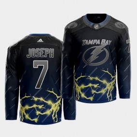 Lightning #7 Mathieu Joseph 2021 City Concept Thunderstorm Jersey Black