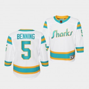 Matt Benning San Jose Sharks Youth Jersey 2022 Special Edition 2.0 White Replica Jersey