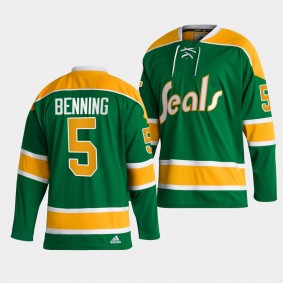 Reverse Retro 2.0 San Jose Sharks Matt Benning #5 Green Jersey 2022-23 Authentic