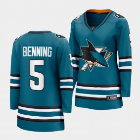 Matt Benning Sharks 2022-23 Home Premier Breakaway Women Jersey