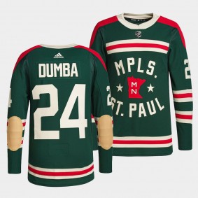 Matt Dumba Minnesota Wild 2022 Winter Classic Green Authentic Men Jersey