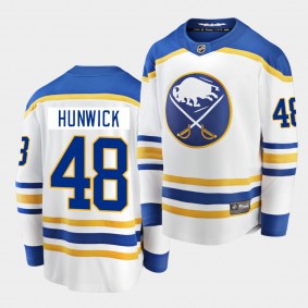 Matt Hunwick #48 Sabres 2020-21 Away White Breakaway Player Jersey