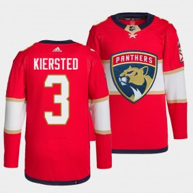 Matt Kiersted Panthers Home Red Jersey #3 Authentic Primegreen