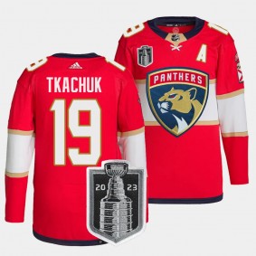 Matthew Tkachuk Florida Panthers 2023 Stanley Cup Final Red #19 Authentic Primegreen Home Jersey Men's