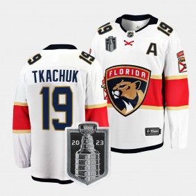 Florida Panthers Matthew Tkachuk 2023 Stanley Cup Final White Away Breakaway Player Jersey Men's