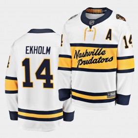 Mattias Ekholm #14 Predators 2020 Winter Classic White Breakaway Player Jersey