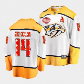 Mattias Ekholm Nashville Predators 2022 NHL Global Series White Switzerland Challenge Jersey Men