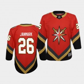 Mattias Janmark Youth Jersey Golden Knights Reverse Retro Red Jersey