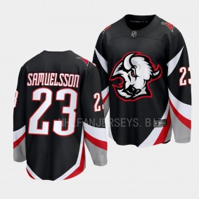 Buffalo Sabres Mattias Samuelsson Goathead Alternate 2022-23 Black Premier Breakaway Player Jersey Men's