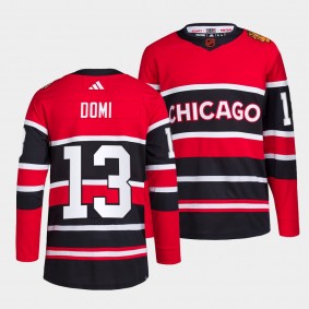 Reverse Retro 2.0 Chicago Blackhawks Max Domi #13 Red Authentic Primegreen Jersey 2022