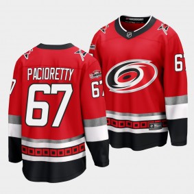 Carolina Hurricanes #67 Max Pacioretty 25th Anniversary Red Premier Jersey