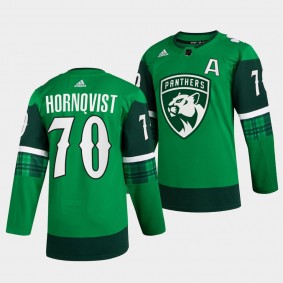 St. Patricks Day Patric Hornqvist Florida Panthers 70 Green Warm-Up Jersey