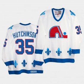 Michael Hutchinson Quebec Nordiques Vintage Heritage White Replica Jersey