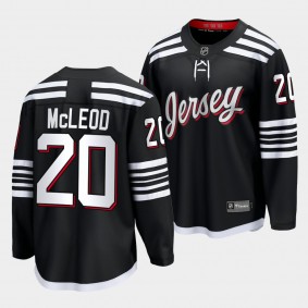 Michael McLeod New Jersey Devils 2022 Alternate Black Premier Jersey Men