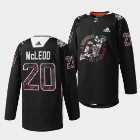 Michael McLeod Devils #20 Black History Month 2022 Jersey Black Warm-up