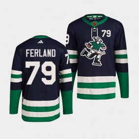 Micheal Ferland Vancouver Canucks 2022 Reverse Retro 2.0 Navy #79 Authentic Primegreen Jersey Men's