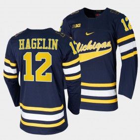 Carl Hagelin Michigan Wolverines Navy College Hockey Alumni Jersey