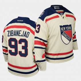 Mika Zibanejad New York Rangers 2012 Winter Classic White Replica Jersey