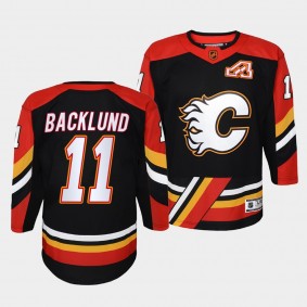 Calgary Flames Mikael Backlund 2022 Special Edition 2.0 Black #11 Youth Jersey Retro