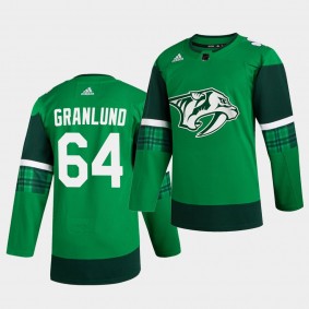 Mikael Granlund Predators 2020 St. Patrick's Day Green Authentic Player Jersey