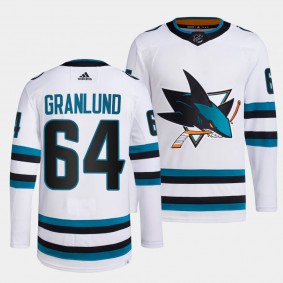 Mikael Granlund San Jose Sharks Away White #64 Primegreen Authentic Pro Jersey Men's