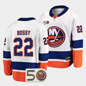 Mike Bossy New York Islanders 2022-23 50th Anniversary White Away Jersey Men's