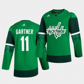 Mike Gartner Capitals 2020 St. Patrick's Day Green Authentic Player Jersey